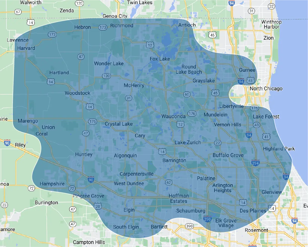 Harmonic Heating & Air Conditioning Service Area